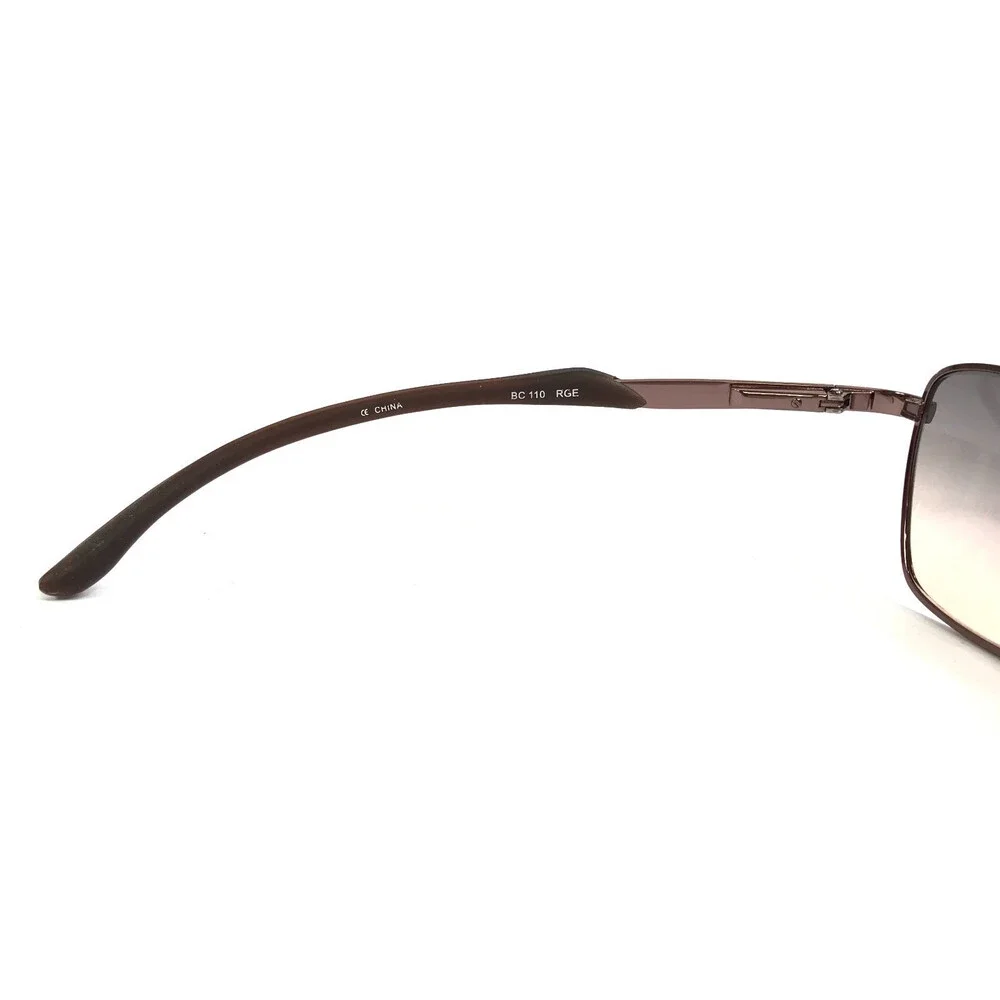 BCBGMAXAZRIA Sunglasses BC110 RGE Brown Cat Eye Frames with Gradient Gray Lenses